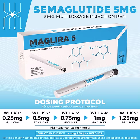 UPA MAGLIRA SEMAGLUTIDE COMPOUND PEPTIDE PEN 5MG 3ML