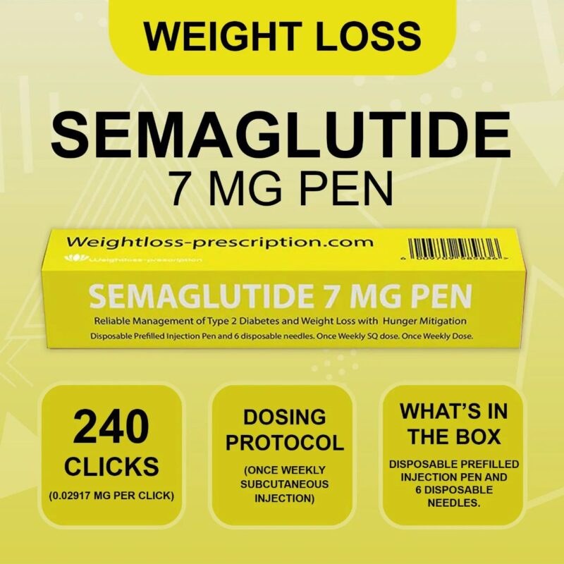 WEIGHT-LOSS PRESCRIPTION SEMAGLUTIDE COMPOUND PEPTIDE PEN 7MG 2.6ML