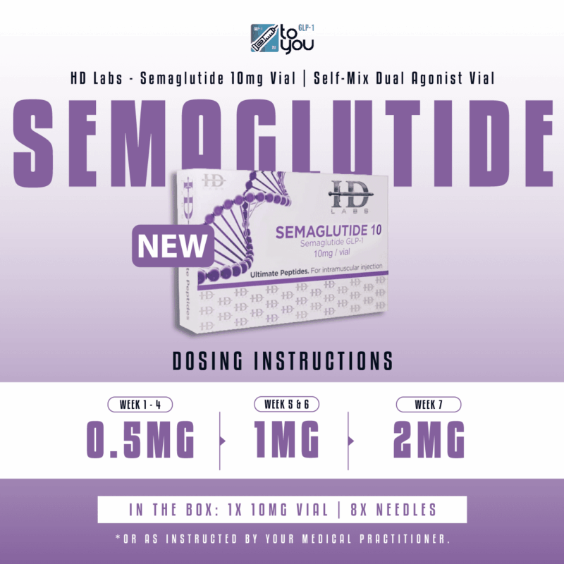 HD LABS SEMAGLUTIDE COMPOUND PEPTIDE VIAL 10MG