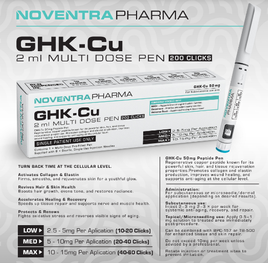 NOVENTRA GHK-Cu COMPOUND PEPTIDE PEN 50MG 2ML